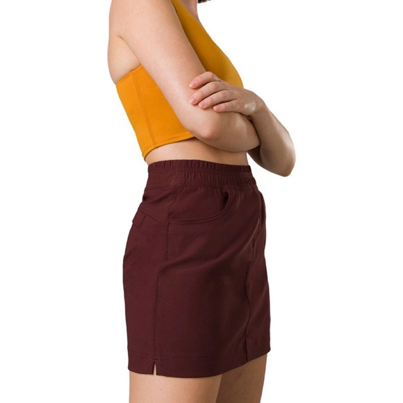 prAna Halle E-Waist Skort II Color Cacao size 6 high rise women’s adventure - Picture 13 of 15